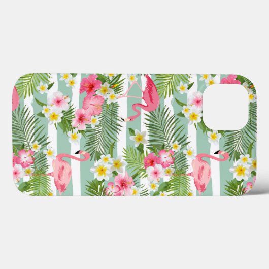 Flamingos en Stripes Case-Mate iPhone Case (Achterkant (horizontaal))