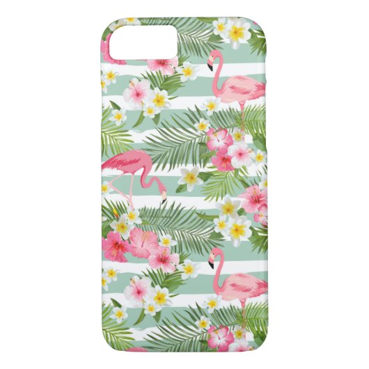 Flamingos en Stripes Case-Mate iPhone Case (Achterkant)