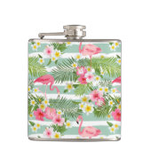 Flamingos en Stripes Heupfles (Voorkant)