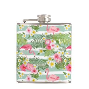 Flamingos en Stripes Heupfles