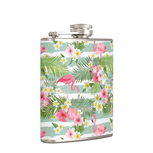 Flamingos en Stripes Heupfles (Rechts)