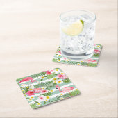 Flamingos en Stripes Kartonnen Onderzetters (Insitu)