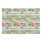 Flamingos en Stripes Kussensloop (Achterkant-Rechts)