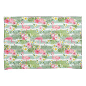 Flamingos en Stripes Kussensloop (Voorkant-Rechts)