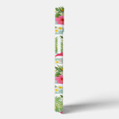 Flamingos en Stripes | Monogram Case-Mate iPhone Case (Achterkant / Rechts)