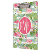 Flamingos en Stripes | Monogram Klembord (Links)