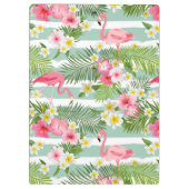 Flamingos en Stripes | Monogram Klembord (Achterkant)