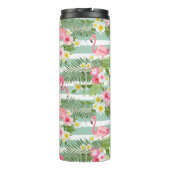 Flamingos en Stripes | Monogram Thermosbeker (Achterkant)