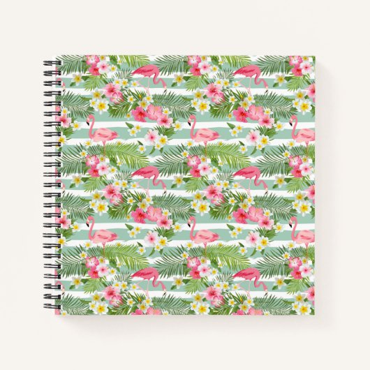 Flamingos en Stripes Notitieboek (Voorkant)