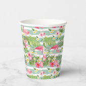 Flamingos en Stripes Papieren Bekers (Rechts)