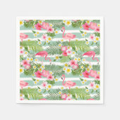 Flamingos en Stripes Servet (Voorkant)