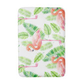 Flamingos en tropische bladeren badmat (Voorkant Verticaal)