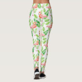 Flamingos en tropische bladeren leggings (Achterkant)