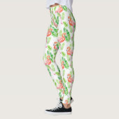 Flamingos en tropische bladeren leggings (Links)