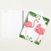 Flamingos en tropische bladeren planner (Display)