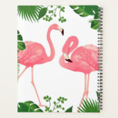 Flamingos en tropische bladeren planner (Achterkant)