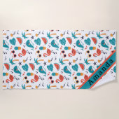 Flamingos en Unicorn Whales Strandlaken (Voorkant)