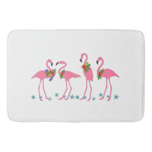 Flamingo's en Zeesterren Tropisch Themas Badmat