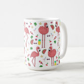 Flamingos en zomerthema koffiemok (Voorkant rechts)
