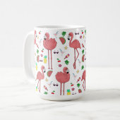 Flamingos en zomerthema koffiemok (Voorkant links)