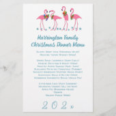 Flamingos Family Holiday Menu Sjabloon (Voorkant)