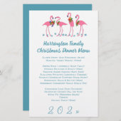 Flamingos Family Holiday Menu Sjabloon (Voorkant / Achterkant)