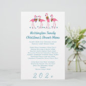 Flamingos Family Holiday Menu Sjabloon (Staand voorkant)