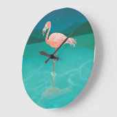 FLAMINGOS FAMINGO ART WALL CLOCK GROTE KLOK (Hoek)