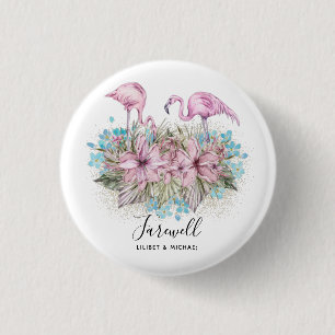 Flamingos Farewell Goodbye Bon Voyage Gift Friends Ronde Button 3,2 Cm