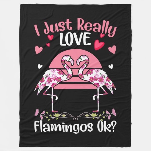 Flamingos Fleece Blanket (Voorkant)