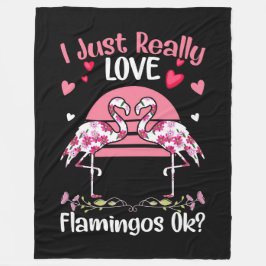 Flamingos Fleece Blanket Deken