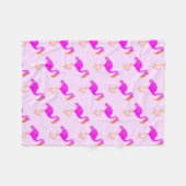 Flamingos Fleece Blanket - Happy (Voorkant (Horizontaal))