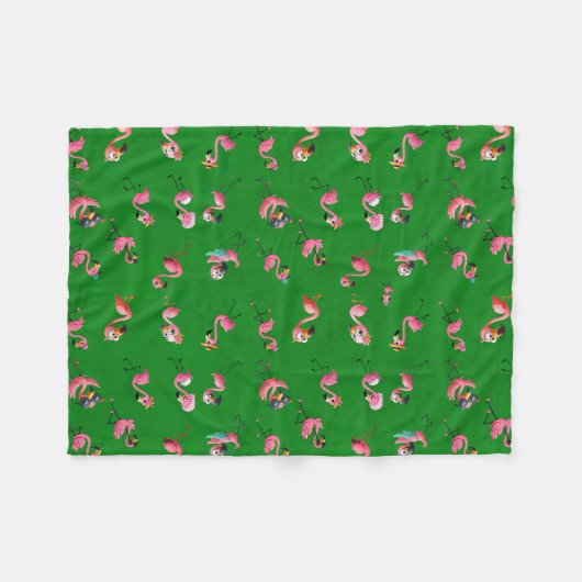 Flamingos Fleece Deken (Voorkant (Horizontaal))