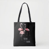 Flamingos Flocking Fabulous Funny Gezegde Gift Tote Bag (Voorkant)