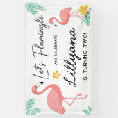 Flamingos & Fun Tropical Birthday Party, elke leef Spandoek (Verticaal)