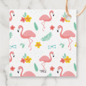 Flamingo's & Fun Tropische Verjaardag Dank u Bedankjes Labels (Achterkant)
