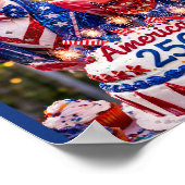 Flamingo's Gefeliciteerd Amerika 250e Verjaardag 4 Poster (Hoek)