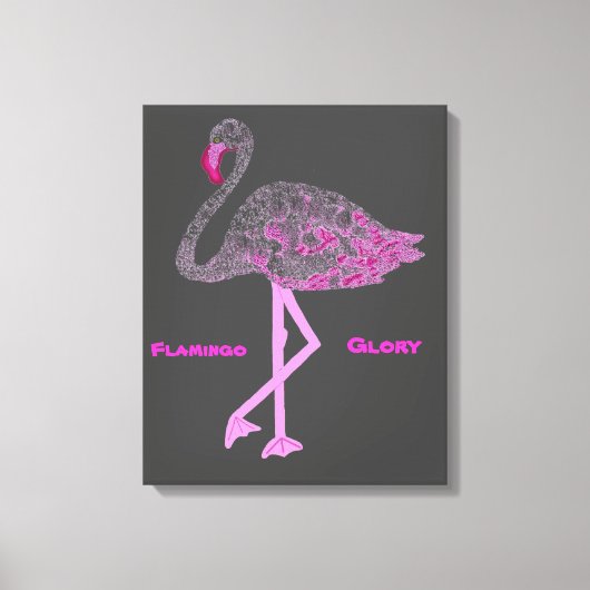 Flamingos Glory Canvas Afdruk (Voorkant)