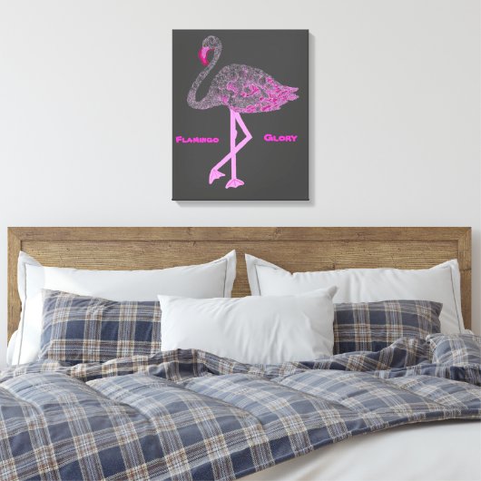 Flamingos Glory Canvas Afdruk (Insitu (Slaapkamer))
