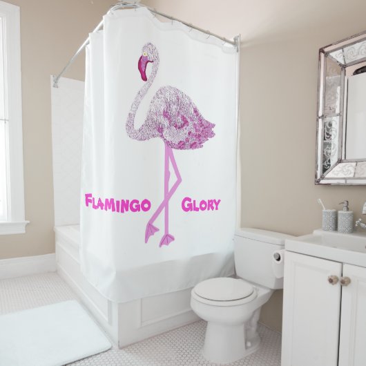 Flamingos Glory Douchegordijn (In situ)