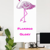Flamingos Glory Poster (Thuiskantoor)