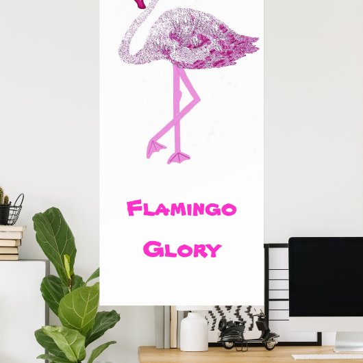 Flamingos Glory Poster (Thuiskantoor)