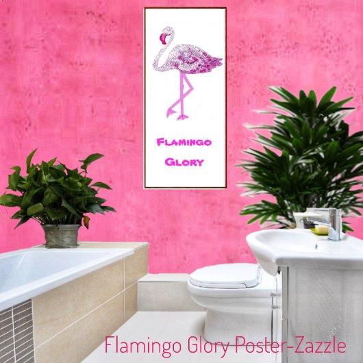 Flamingos Glory Poster