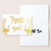 Flamingos Gouden folie Dank u Folie Kaarten (Display)