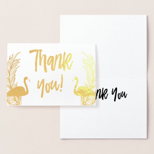 Flamingos Gouden folie Dank u Kaarten (Display)