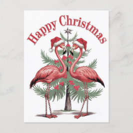Flamingo's Happy Christmas Summer Briefkaart
