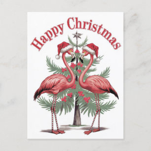 Flamingo's Happy Christmas Summer Briefkaart