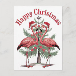 Flamingo's Happy Christmas Summer Briefkaart