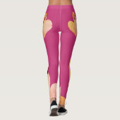 Flamingo's Hart Roze, Aangepaste Leggings, Flaming Leggings (Achterkant)