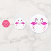 Flamingo's, harten, pioenroos bloemen & laurier br confetti (Voorkanten)